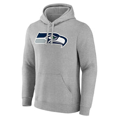 Seattle Seahawks Team Authentic Custom Pullover Hoodie Heathered Gray | NFL
