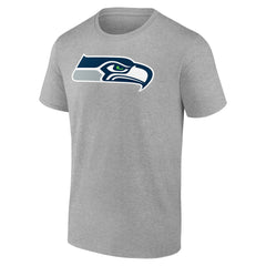 Seattle Seahawks Team Authentic Custom T-Shirt Heathered Gray | NFL
