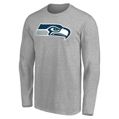 Seattle Seahawks Team Authentic Custom Long Sleeve T-Shirt Gray | NFL