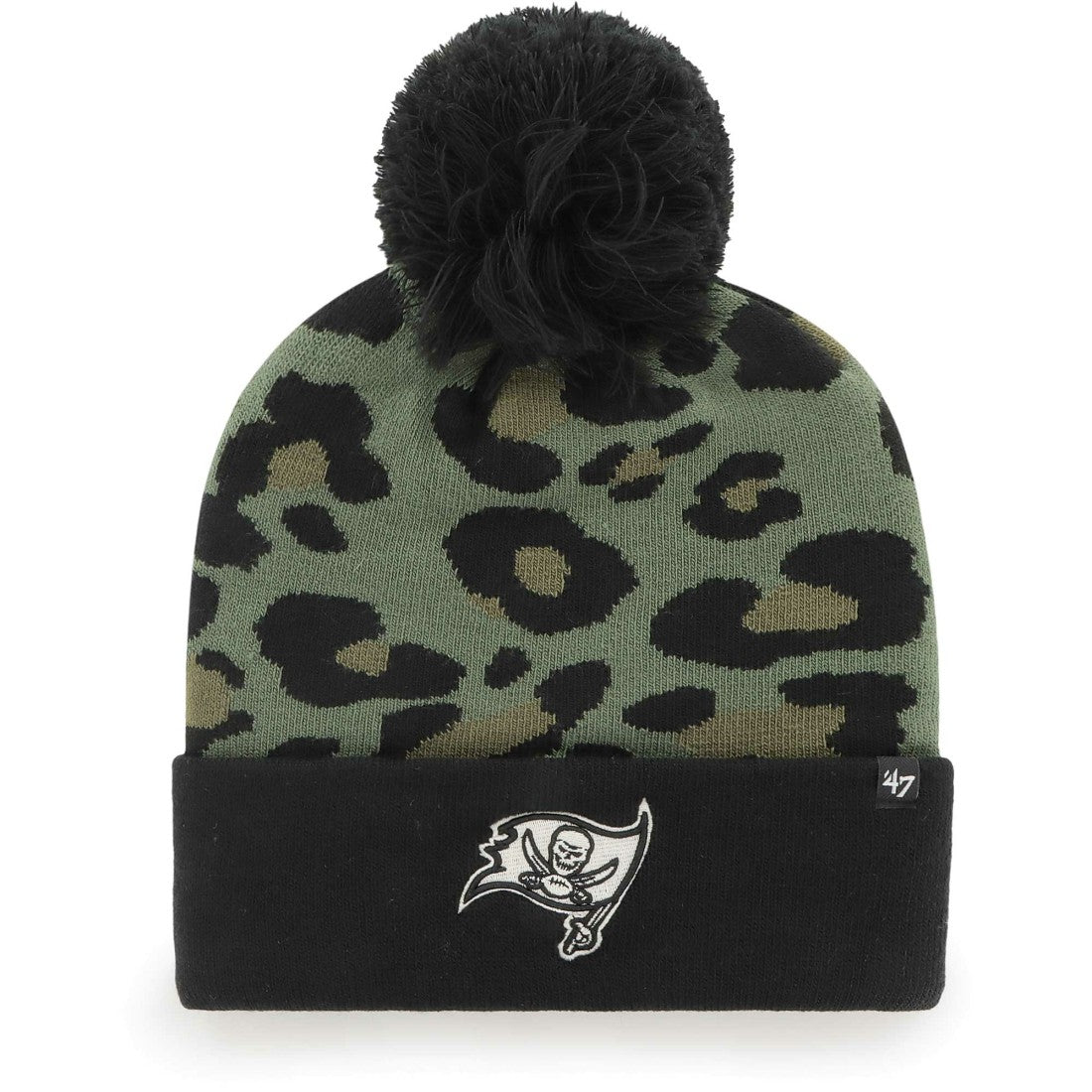Tampa Bay Buccaneers '47 Women's Bagheera Cuffed Knit Hat with Pom Green/Black | 47 brand