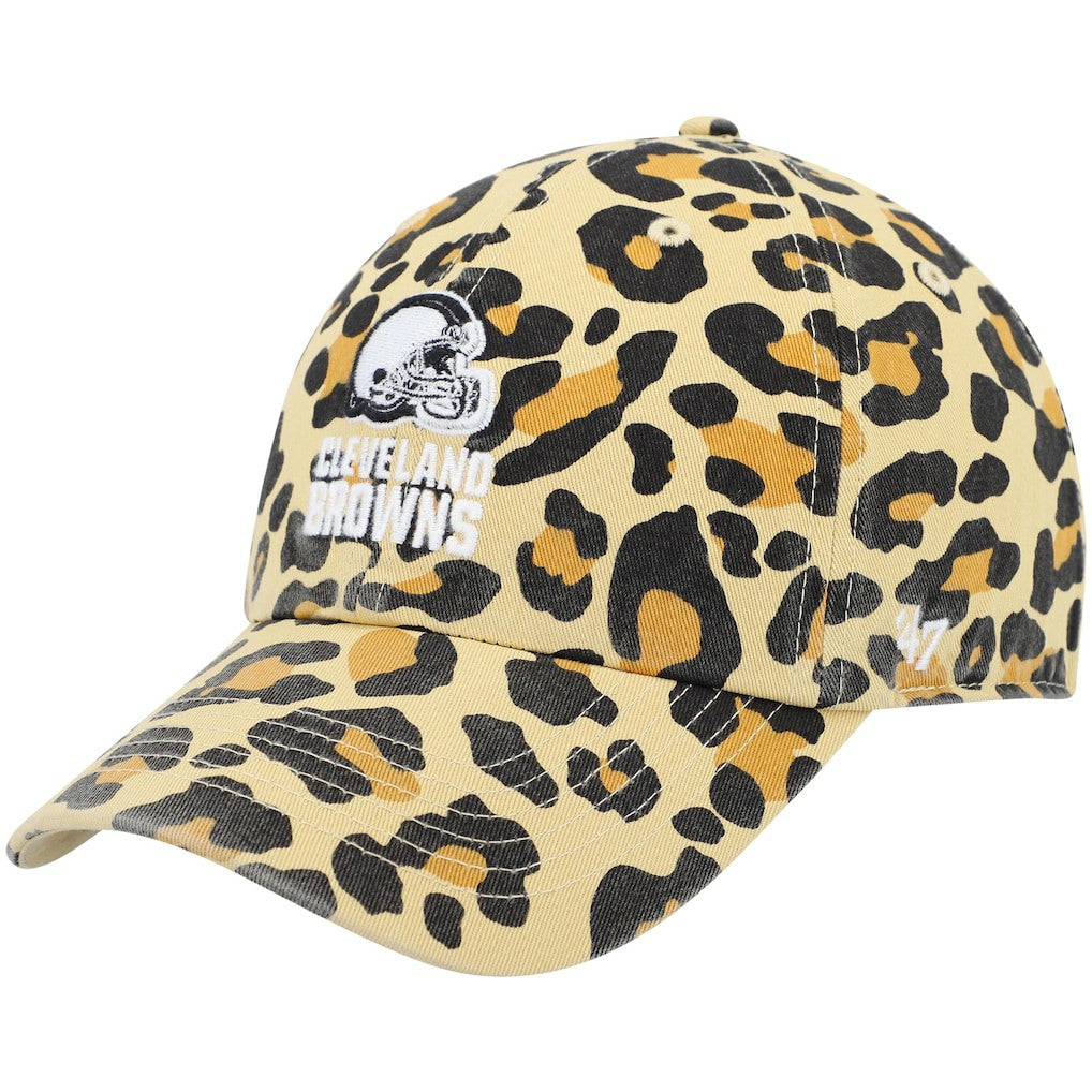 Cleveland Browns '47 Women's Bagheera Clean Up Allover Adjustable Hat Tan | 47 brand