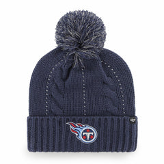 Tennessee Titans '47 Women's Bauble Cuffed Knit Hat with Pom Navy | 47 brand