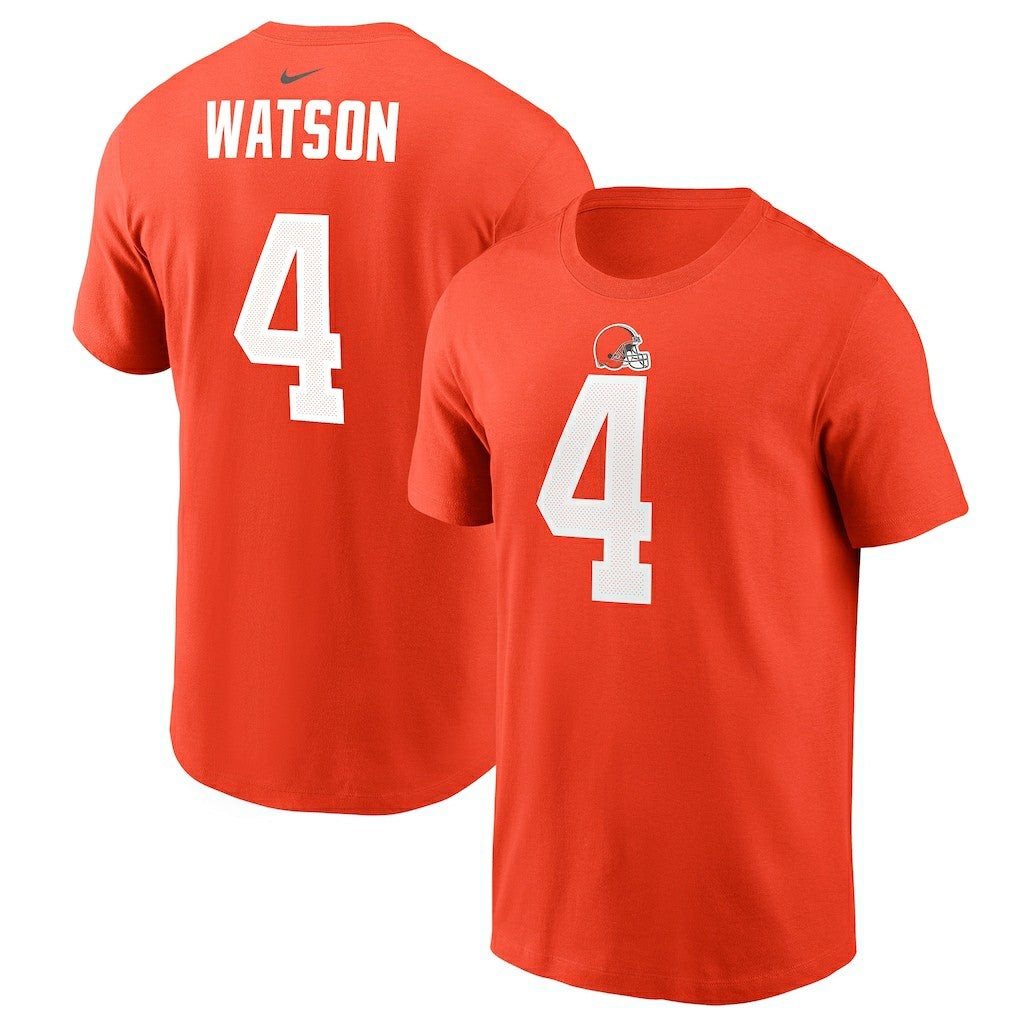 Deshaun Watson Cleveland Browns Player Name & Number T-Shirt Orange | Nike for Sale