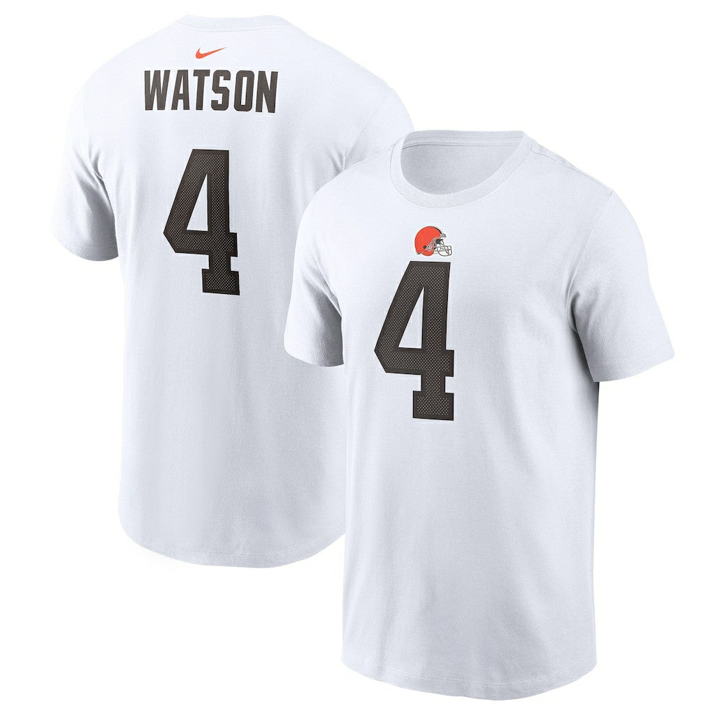 Deshaun Watson Cleveland Browns Player Name & Number T-Shirt White | Nike for Sale