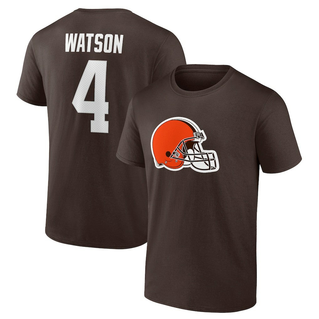 Deshaun Watson Cleveland Browns Player Icon Name & Number T-Shirt Brown | Fanatics