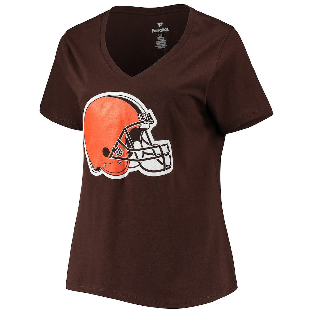 Deshaun Watson Cleveland Browns Women's Plus Size Player Name & Number V-Neck T-Shirt Brown | Fanatics