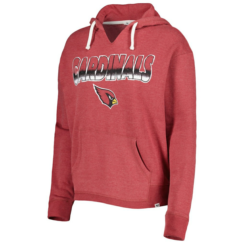 Arizona Cardinals '47 Women's Color Rise Kennedy Notch Neck Pullover Hoodie Cardinal | 47 brand