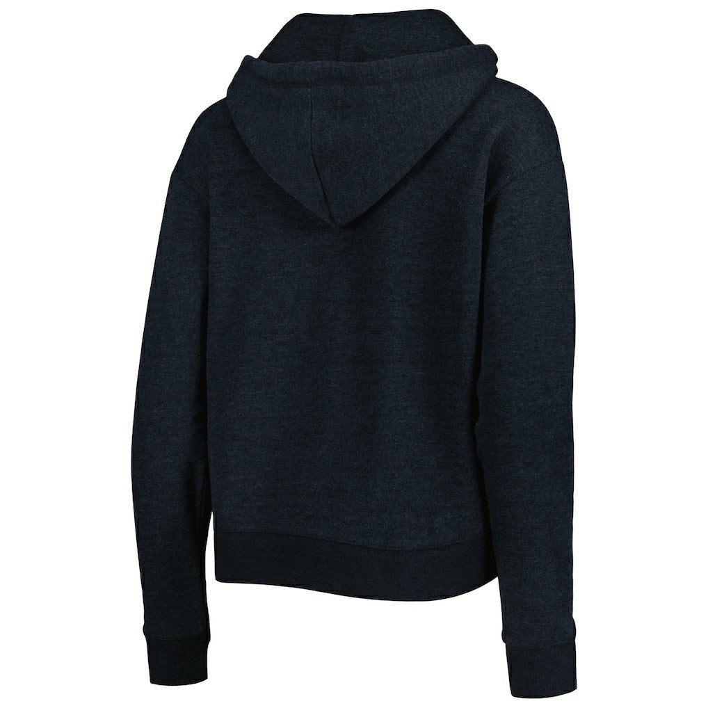 Carolina Panthers '47 Women's Color Rise Kennedy Notch Neck Pullover Hoodie Black | 47 brand