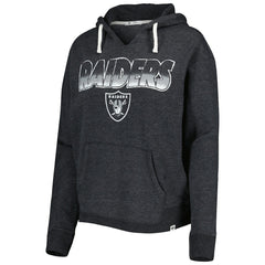 Las Vegas Raiders '47 Women's Color Rise Kennedy Notch Neck Pullover Hoodie Black | 47 brand