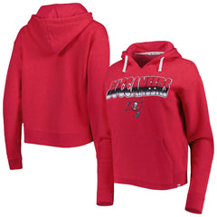 Tampa Bay Buccaneers '47 Women's Color Rise Kennedy Notch Neck Pullover Hoodie Red | 47 brand