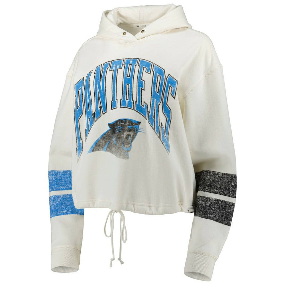 Carolina Panthers '47 Women's Harper Pullover Hoodie Oatmeal | 47 brand