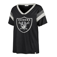 Las Vegas Raiders '47 Women's Phoenix V-Neck T-Shirt Black | 47 brand