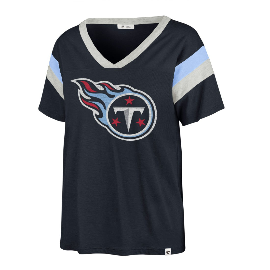 Tennessee Titans '47 Women's Phoenix V-Neck T-Shirt Navy | 47 brand