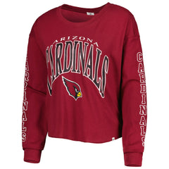 Arizona Cardinals '47 Women's Skyler Parkway Cropped Long Sleeve T-Shirt Cardinal | 47 brand