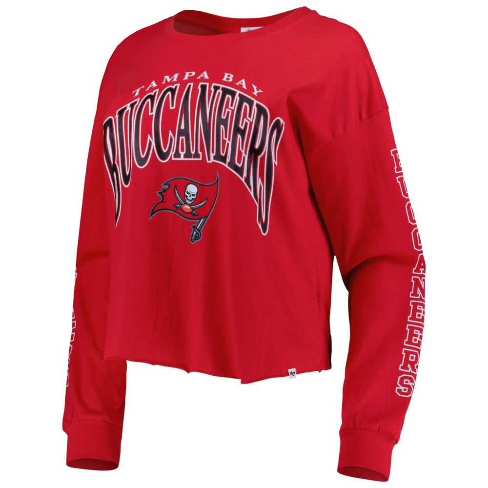 Tampa Bay Buccaneers '47 Women's Skyler Parkway Cropped Long Sleeve T-Shirt Red | 47 brand