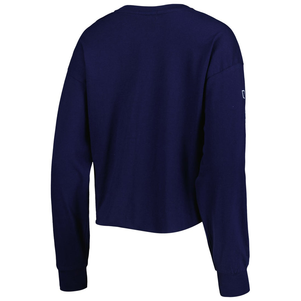 Tennessee Titans '47 Women's Skyler Parkway Cropped Long Sleeve T-Shirt Navy | 47 brand