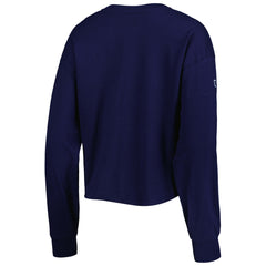Tennessee Titans '47 Women's Skyler Parkway Cropped Long Sleeve T-Shirt Navy | 47 brand