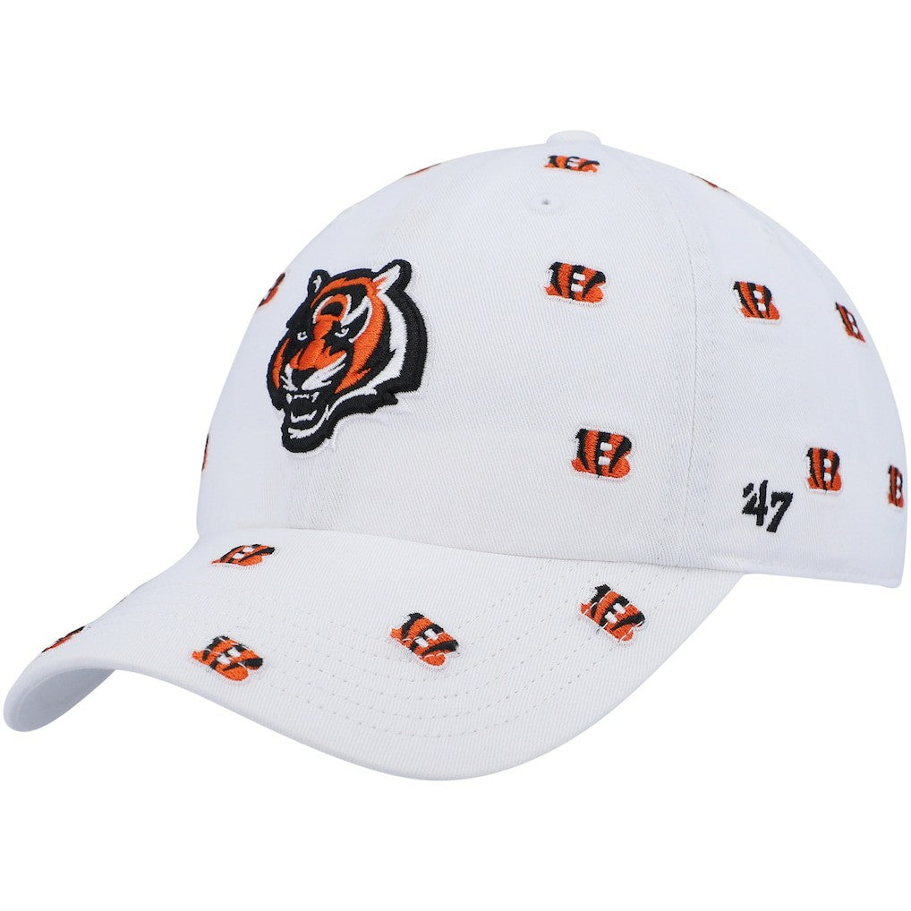Cincinnati Bengals '47 Women's Confetti Clean Up Adjustable Hat White | 47 brand