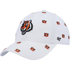 Cincinnati Bengals '47 Women's Confetti Clean Up Adjustable Hat White | 47 brand