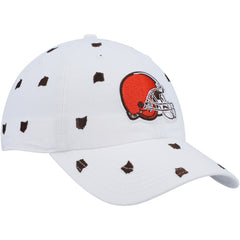Cleveland Browns '47 Women's Confetti Clean Up Logo Adjustable Hat White | 47 brand