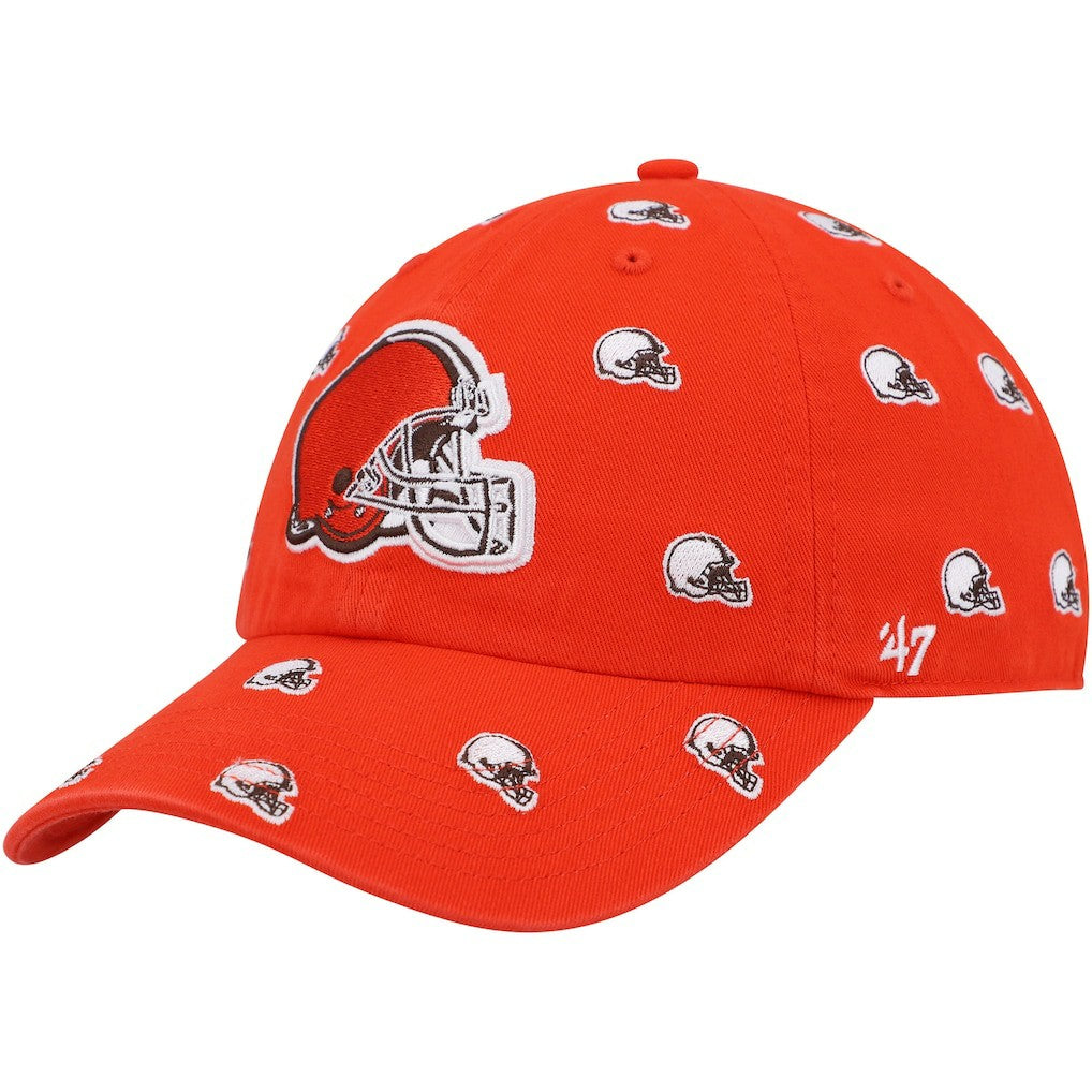 Cleveland Browns '47 Women's Confetti Clean Up Logo Adjustable Hat Orange | 47 brand