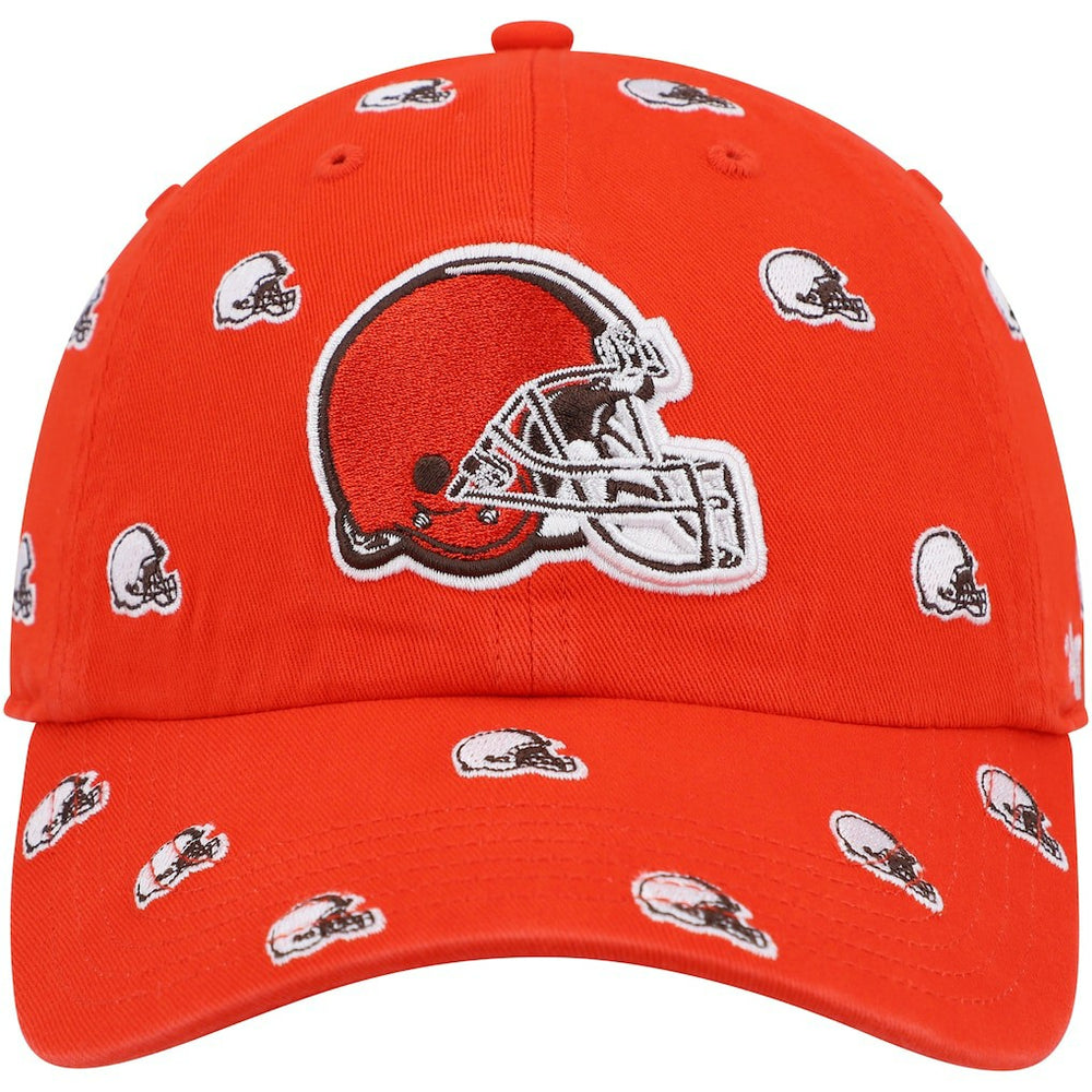 Cleveland Browns '47 Women's Confetti Clean Up Logo Adjustable Hat Orange | 47 brand