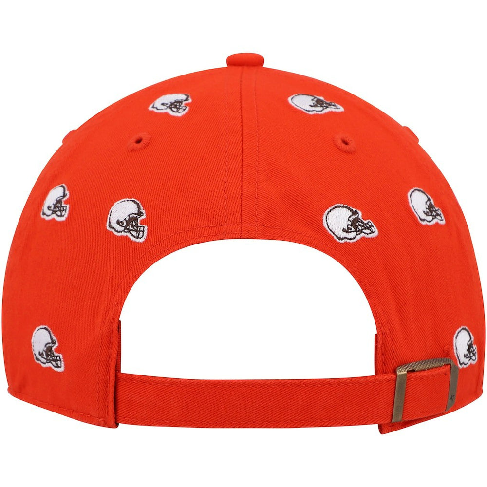 Cleveland Browns '47 Women's Confetti Clean Up Logo Adjustable Hat Orange | 47 brand