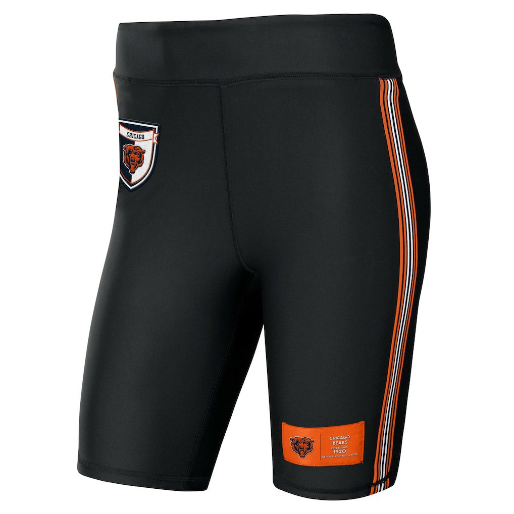 Chicago Bears WEAR by Erin Andrews Women's Biker Shorts Black | NFL