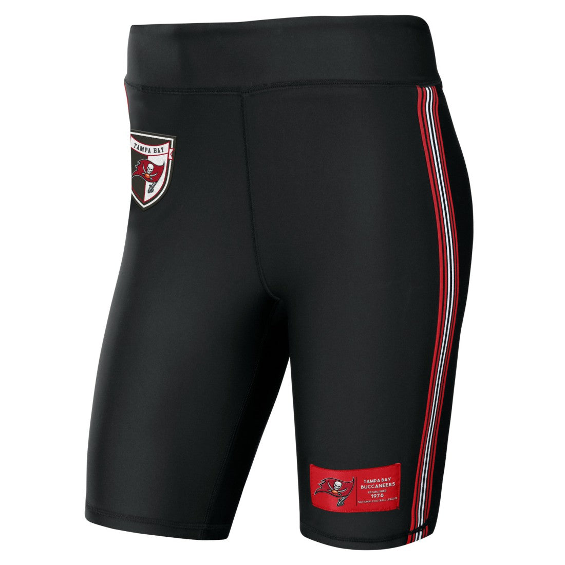Tampa Bay Buccaneers WEAR by Erin Andrews Women's Biker Shorts Black | NFL