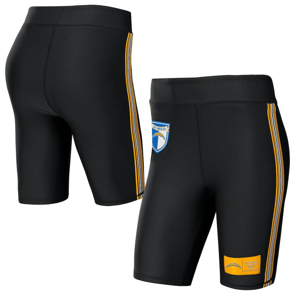 Los Angeles Chargers WEAR by Erin Andrews Women's Biker Shorts Black | NFL