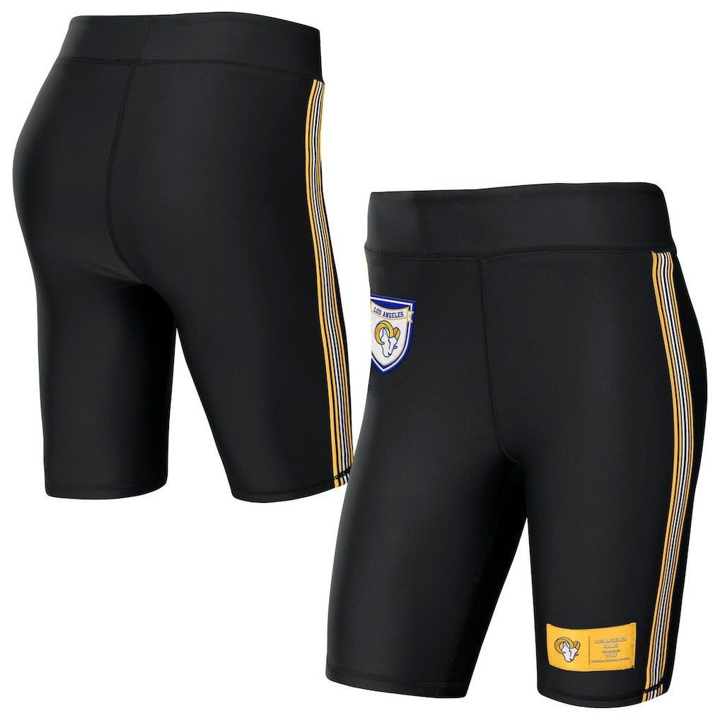 Los Angeles Rams WEAR by Erin Andrews Women's Biker Shorts Black | NFL