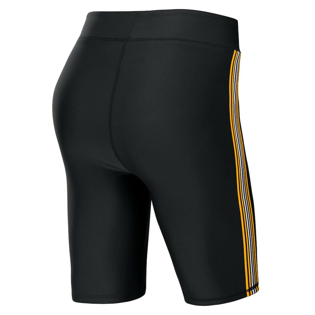 Pittsburgh Steelers WEAR by Erin Andrews Women's Biker Shorts Black | NFL