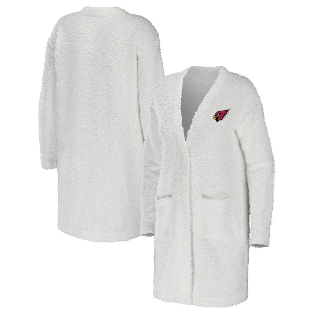 Arizona Cardinals WEAR by Erin Andrews Women's Cozy Lounge Cardigan Sweater Cream | NFL