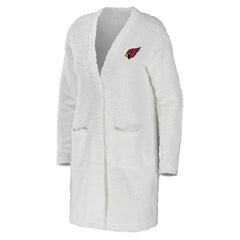 Arizona Cardinals WEAR by Erin Andrews Women's Cozy Lounge Cardigan Sweater Cream | NFL