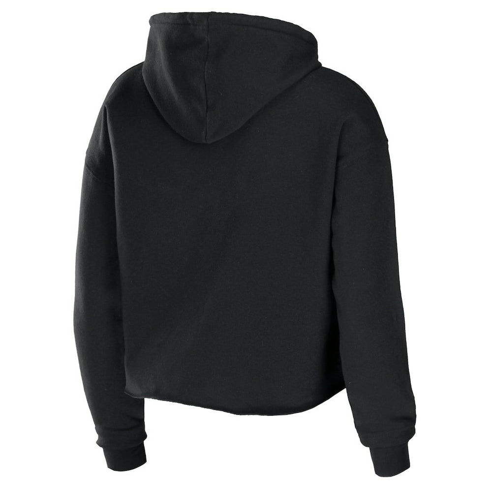 Los Angeles Rams WEAR by Erin Andrews Women's Cropped Sponge Fleece Pullover Hoodie Black | NFL