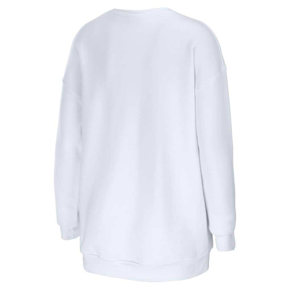 Washington Commanders WEAR by Erin Andrews Women's Oversized Pullover Sweatshirt White | NFL