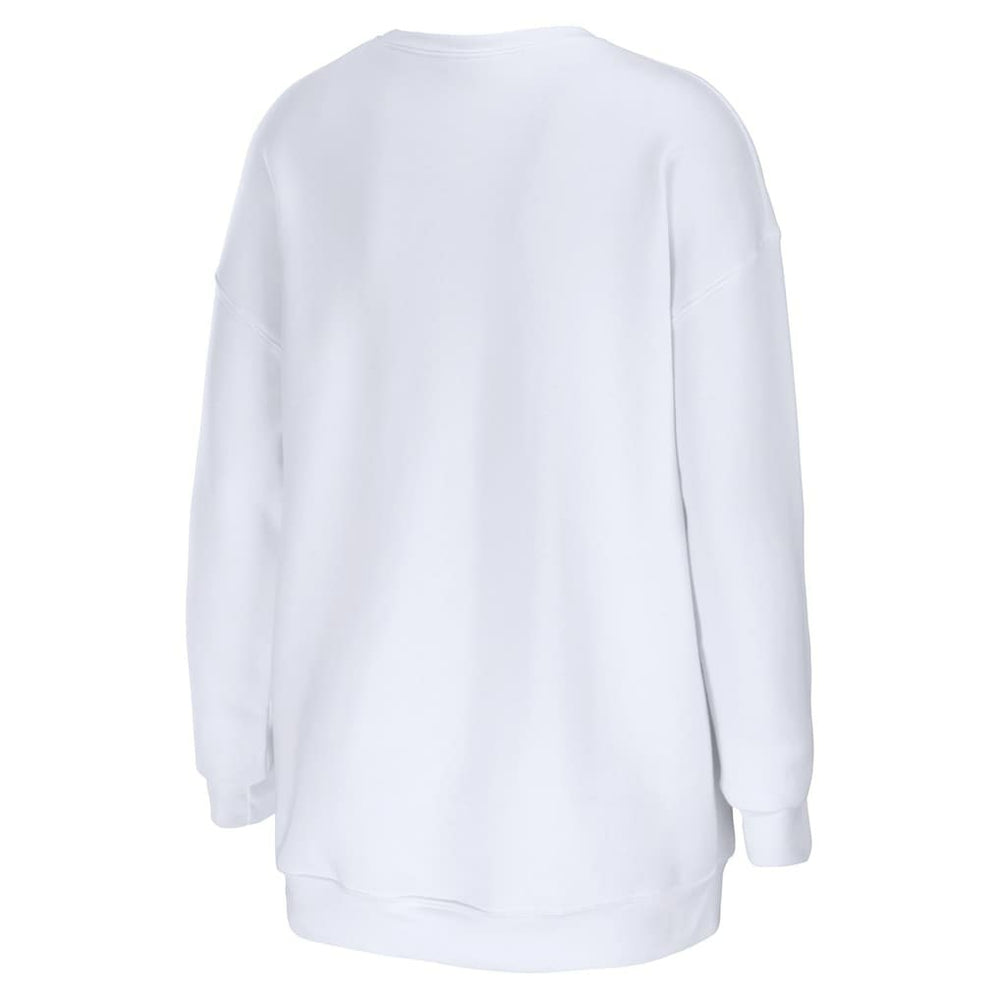 Washington Commanders WEAR by Erin Andrews Women's Oversized Pullover Sweatshirt White | NFL