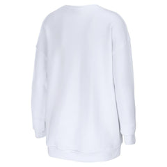 Washington Commanders WEAR by Erin Andrews Women's Oversized Pullover Sweatshirt White | NFL