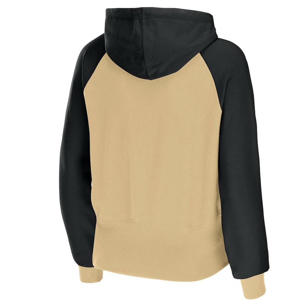 New Orleans Saints WEAR by Erin Andrews Women's Colorblock Lightweight Full-Zip Hoodie Gold | NFL