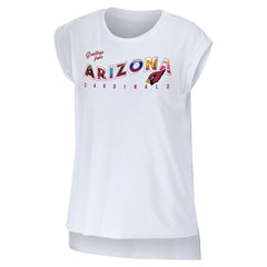 Arizona Cardinals WEAR by Erin Andrews Women's Greetings From Muscle T-Shirt White | NFL