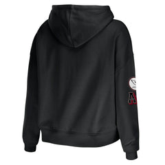 Arizona Cardinals WEAR by Erin Andrews Women's Modest Cropped Pullover Hoodie Black | NFL