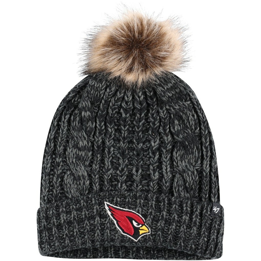 Arizona Cardinals '47 Women's Meeko Cuffed Knit Hat with Pom Black | 47 brand