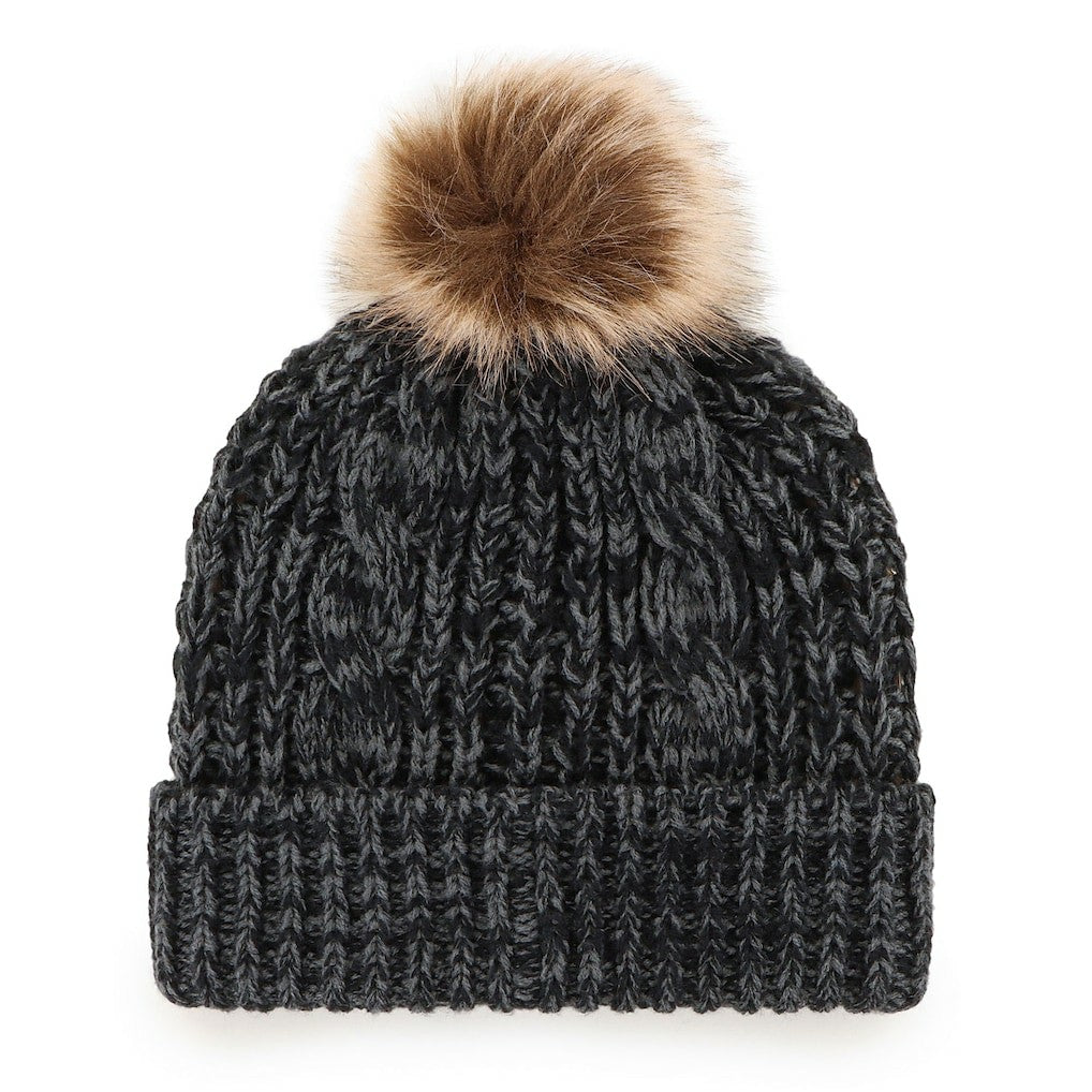 Carolina Panthers '47 Women's Meeko Cuffed Knit Hat with Pom Black | 47 brand