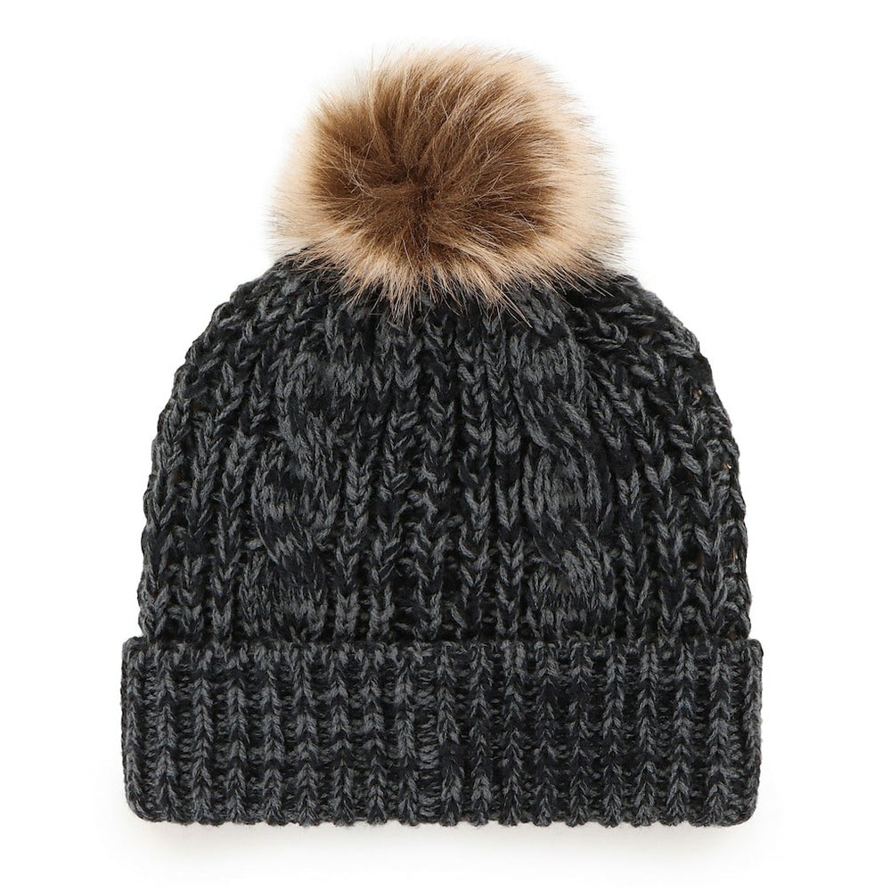 Carolina Panthers '47 Women's Meeko Cuffed Knit Hat with Pom Black | 47 brand