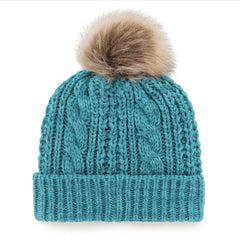 Miami Dolphins '47 Women's Meeko Cuffed Knit Hat with Pom Aqua | 47 brand