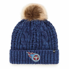 Tennessee Titans '47 Women's Meeko Cuffed Knit Hat with Pom Navy | 47 brand