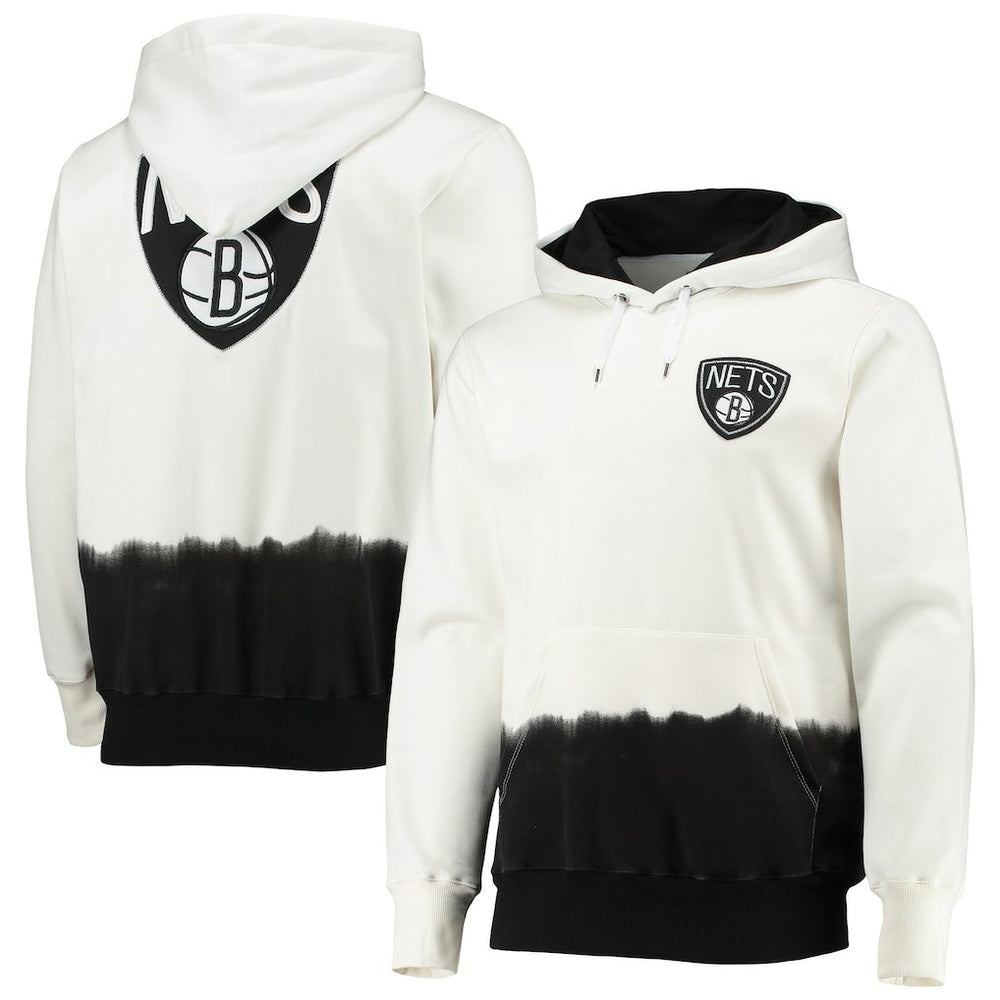 Brooklyn Nets FISLL Double Dribble Dip-Dye Pullover Hoodie Oatmeal - NBA