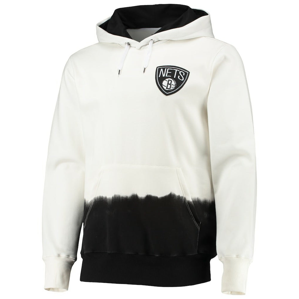 Brooklyn Nets FISLL Double Dribble Dip-Dye Pullover Hoodie Oatmeal - NBA