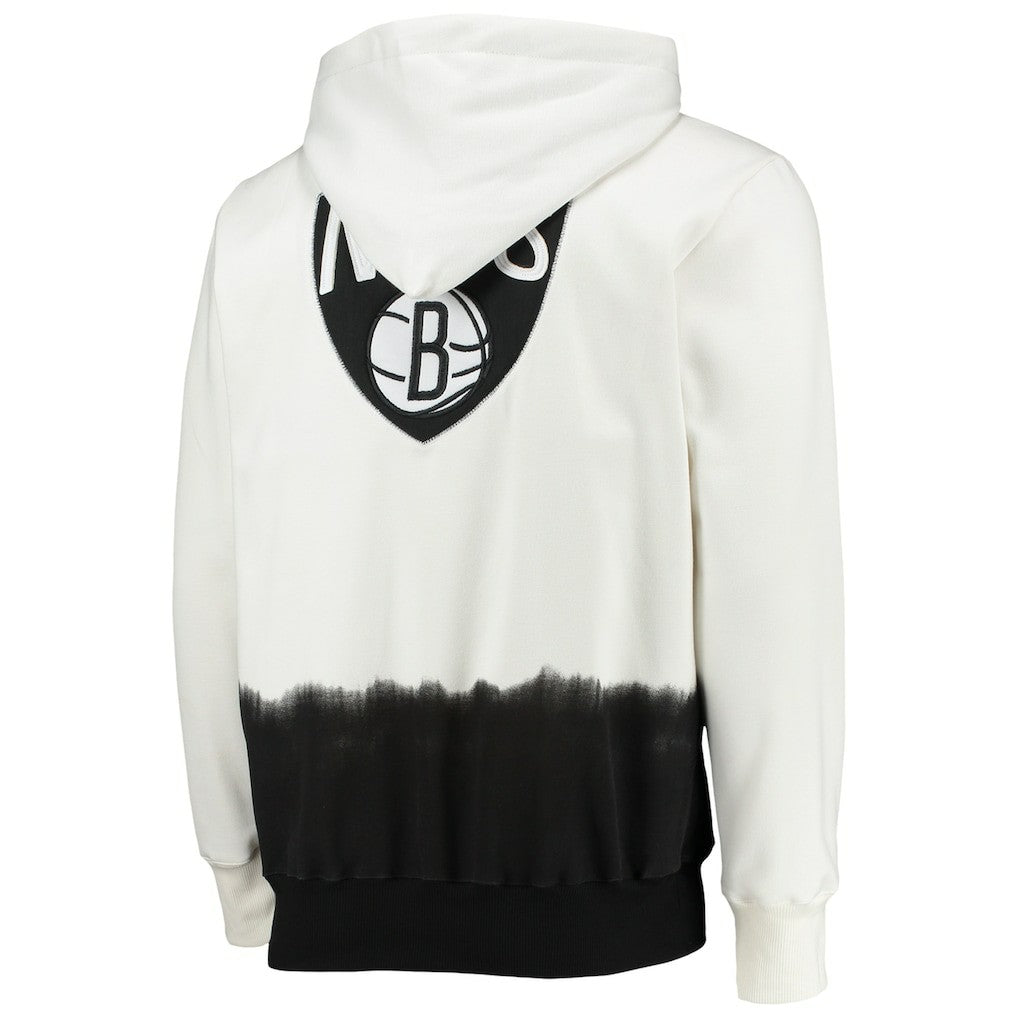Brooklyn Nets FISLL Double Dribble Dip-Dye Pullover Hoodie Oatmeal - NBA