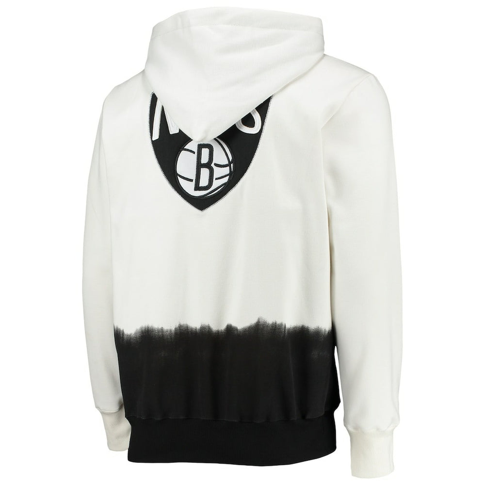 Brooklyn Nets FISLL Double Dribble Dip-Dye Pullover Hoodie Oatmeal - NBA